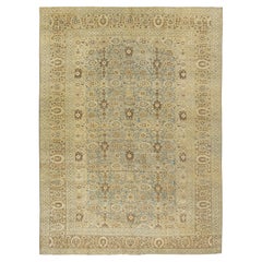 Antique Persian Tan Tabriz Rug, 10
9 x 15
6