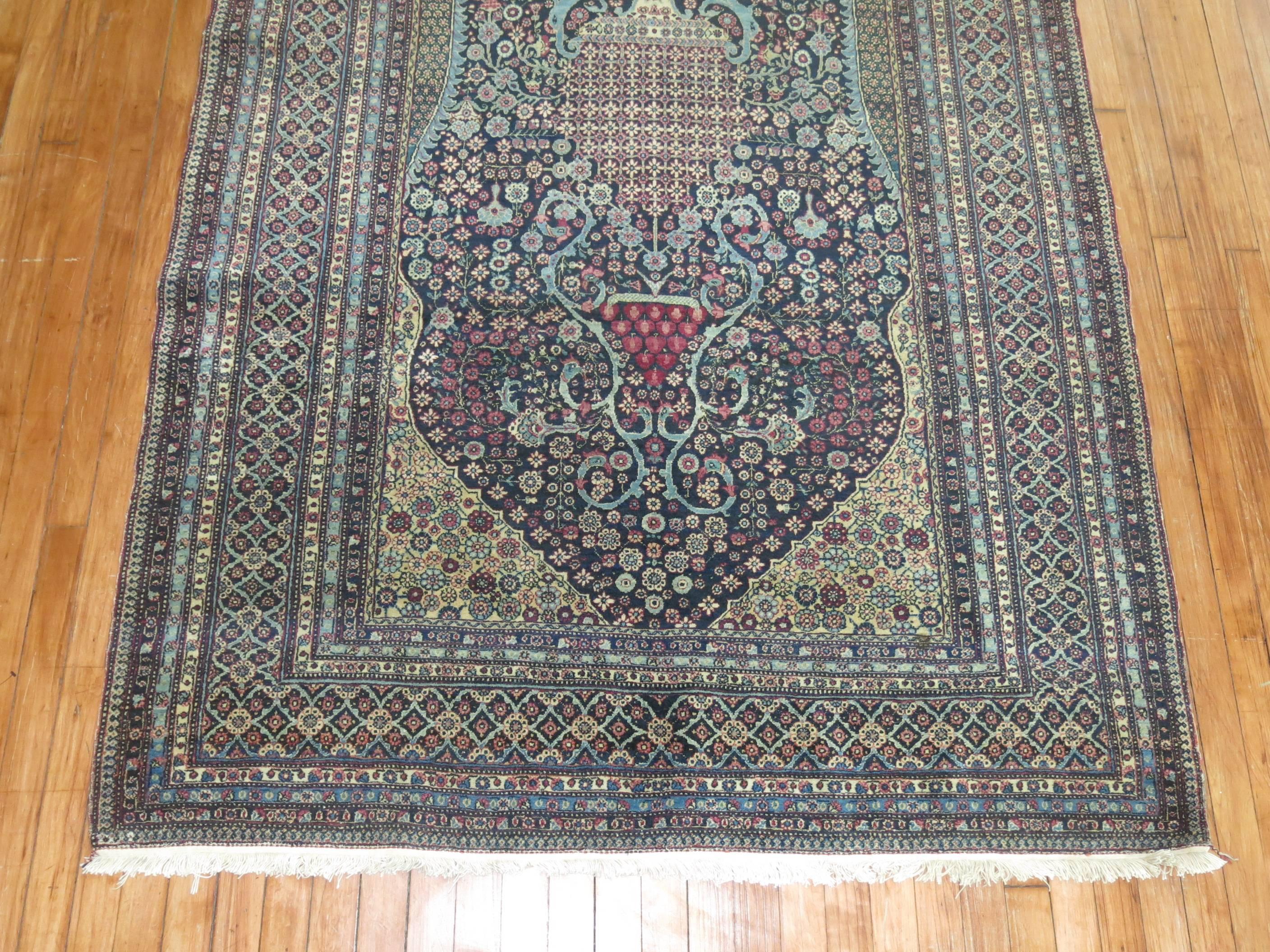 20th Century Antique Persian Teheran Carpet For Sale