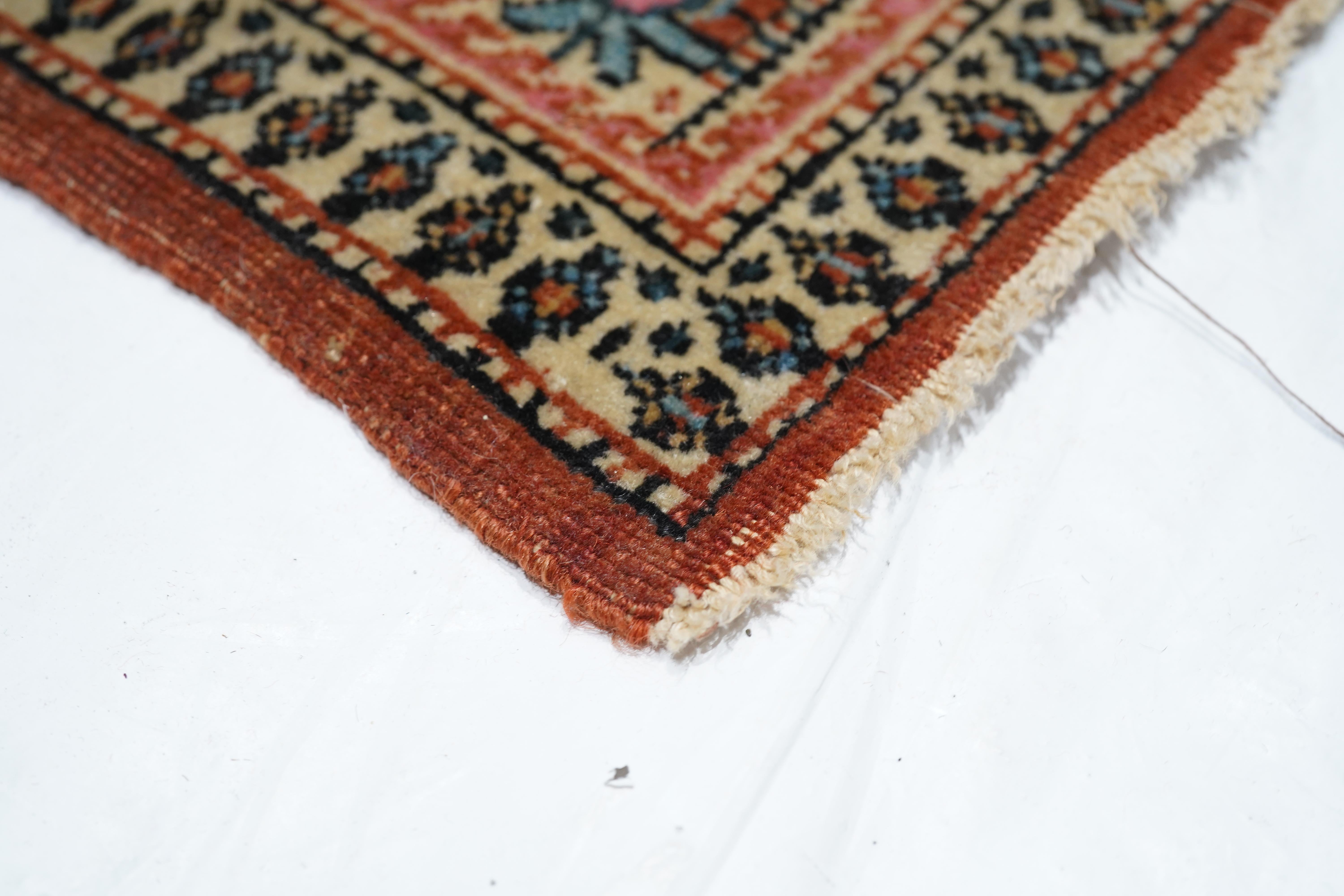 Hand-Knotted Antique Persian Tehran Rug 7’5