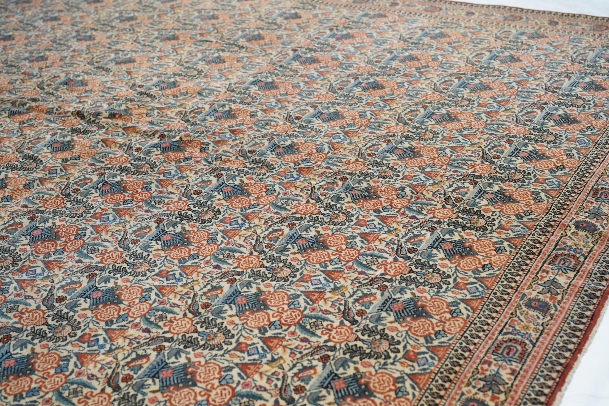Antique Persian Tehran Rug 7’5