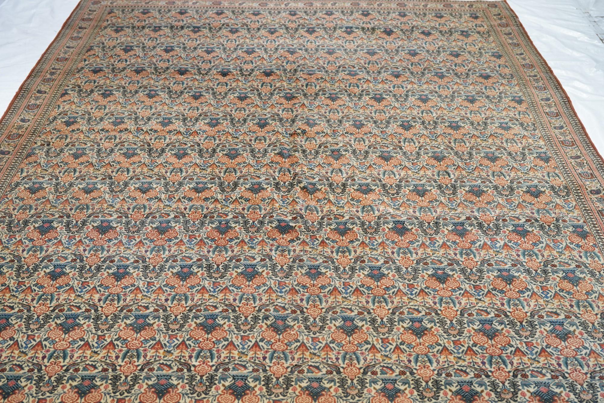 Early 20th Century Antique Persian Tehran Rug 7’5