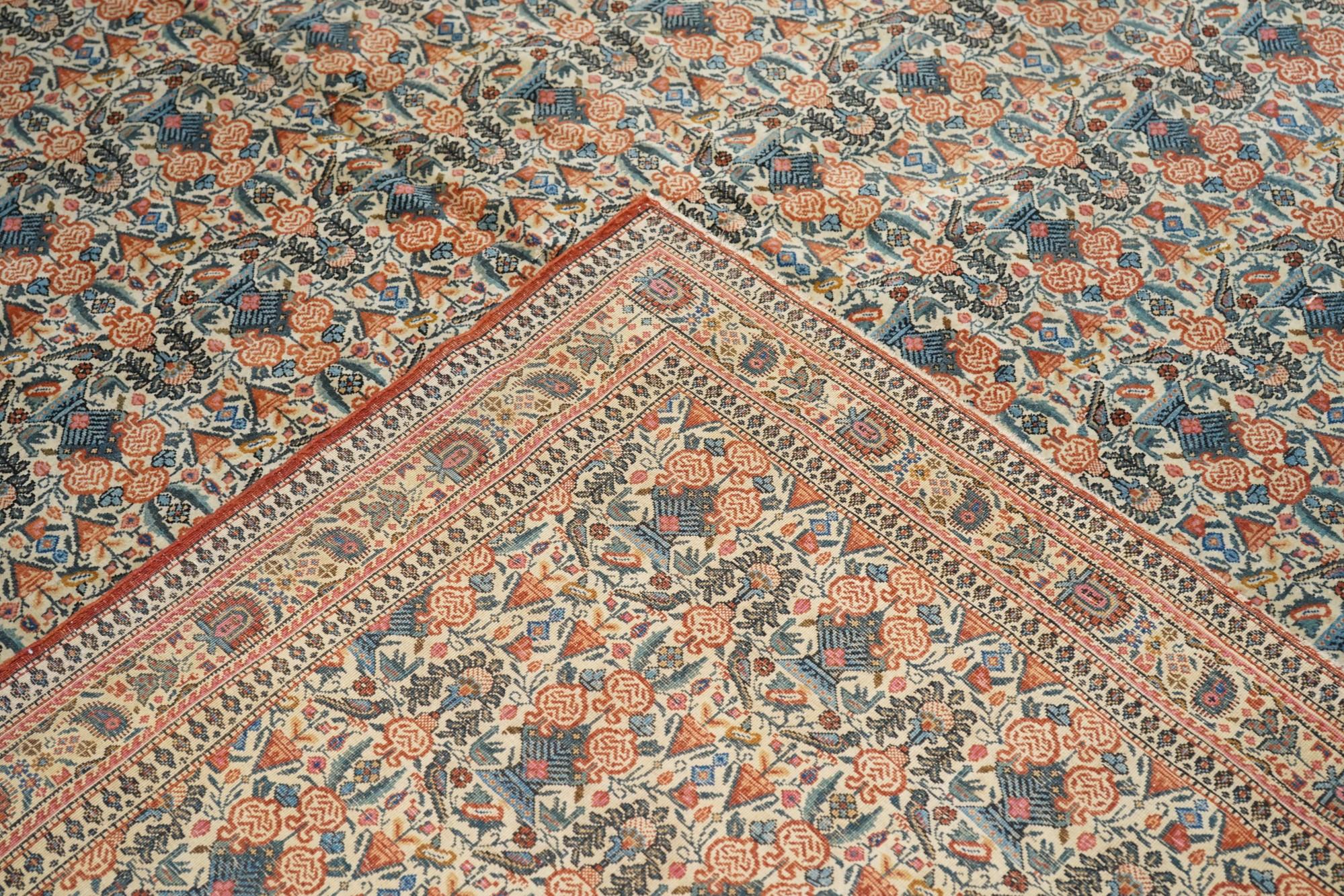 Antique Persian Tehran Rug 7’5