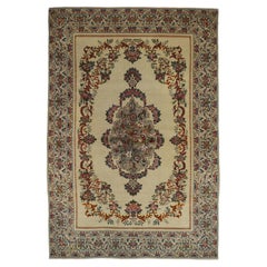 Extremely Fine Antique Persian Tehran Rug Wool with all design in Silk 