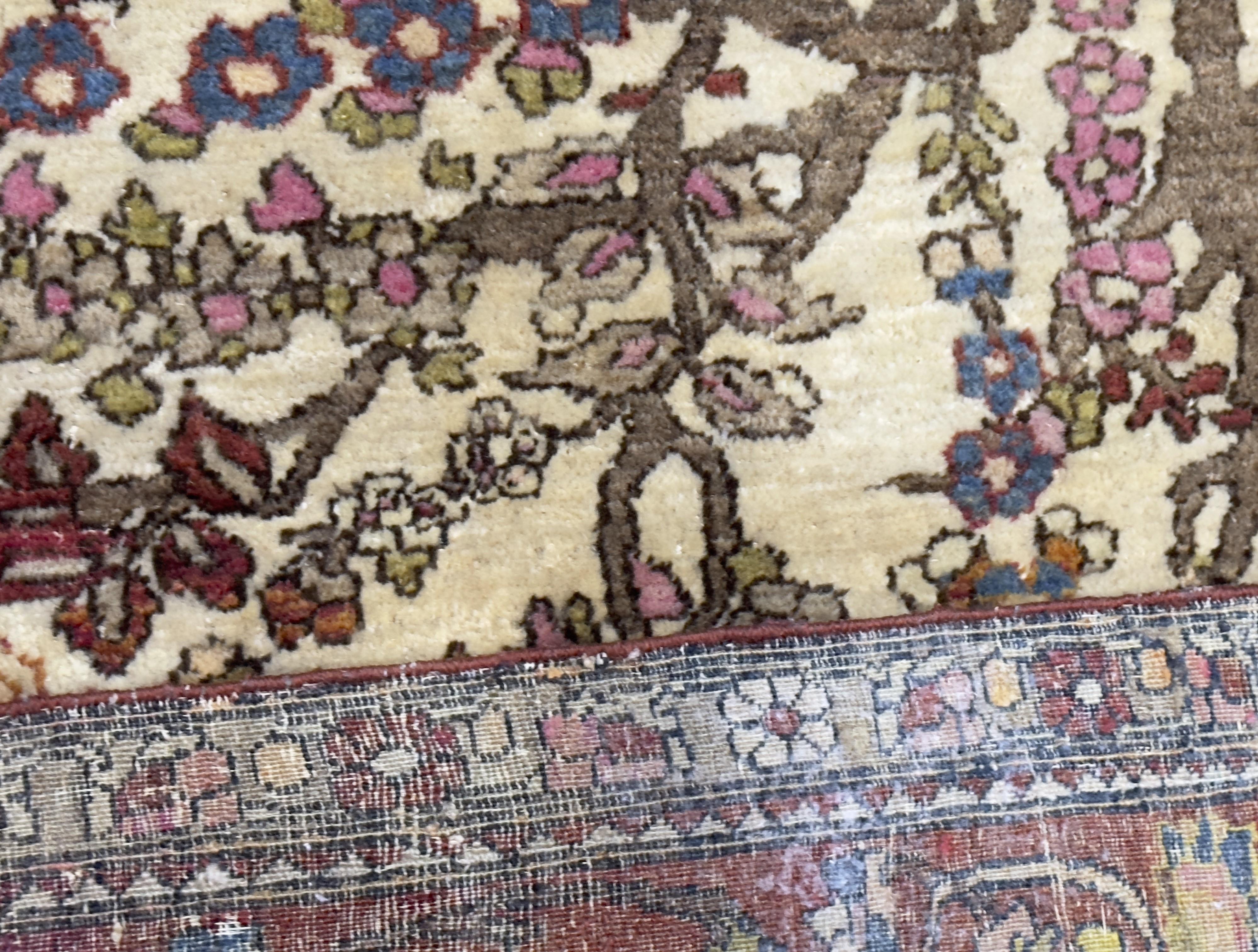 Antiker persischer Teheran Teppich 4'3 x 6'3 im Angebot 2