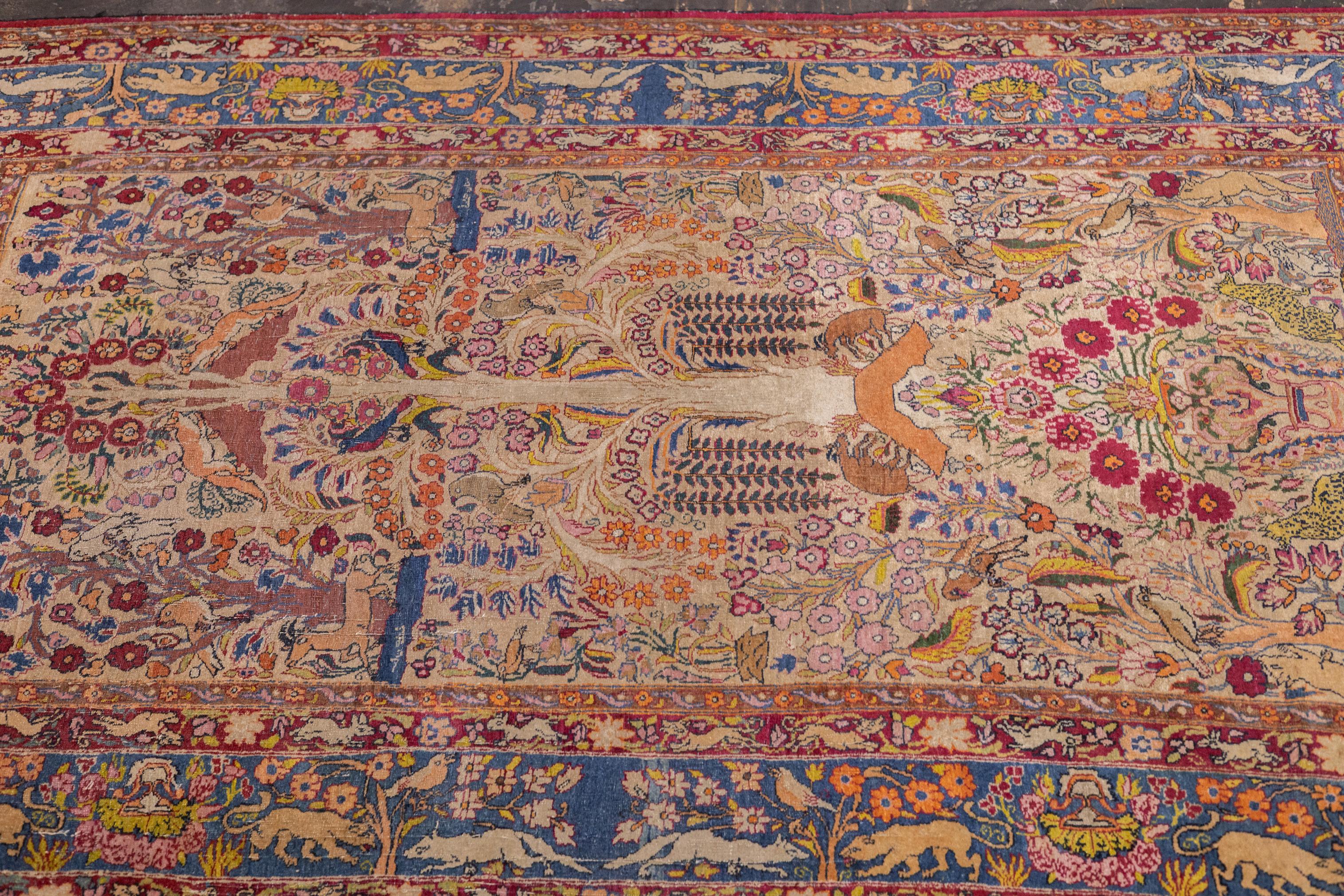 Tappeto persiano antico Tehran 4'3