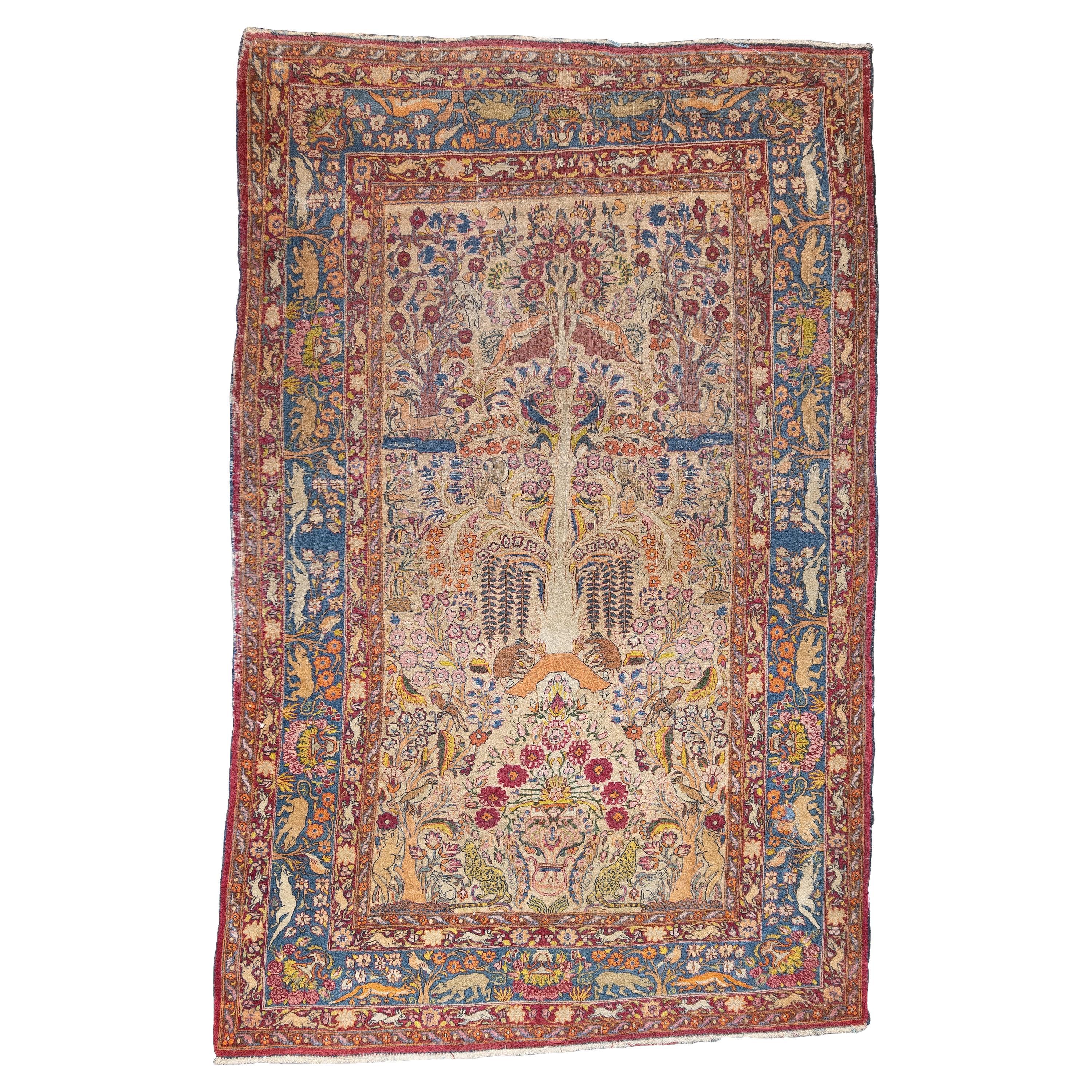 Tappeto persiano antico Tehran 4'3" x 6'7"