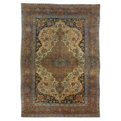 Antique Persian Tehran Rug 4'5'' x 6'10''