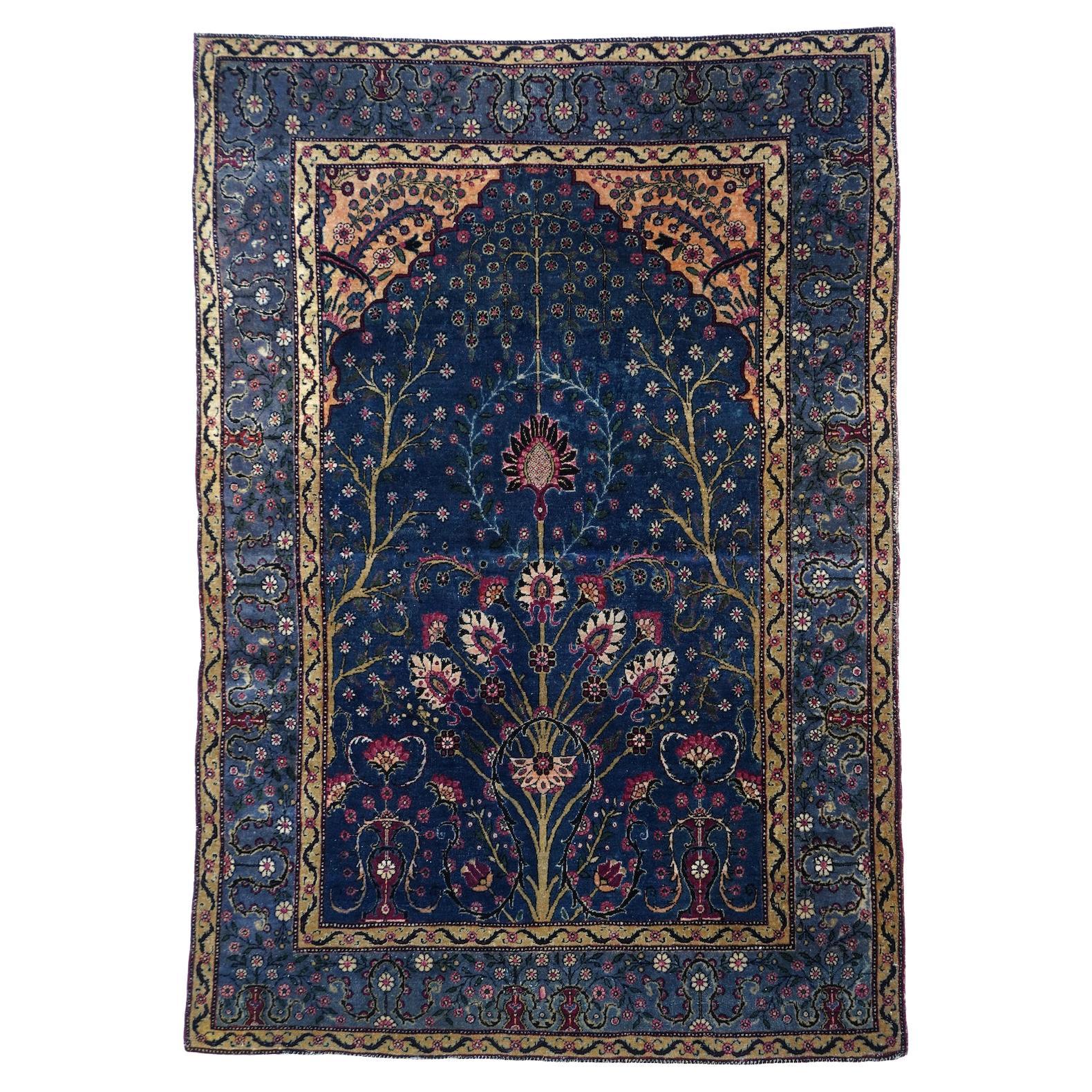 Antique Persian Tehran Rug 4'5'' x 6'7''