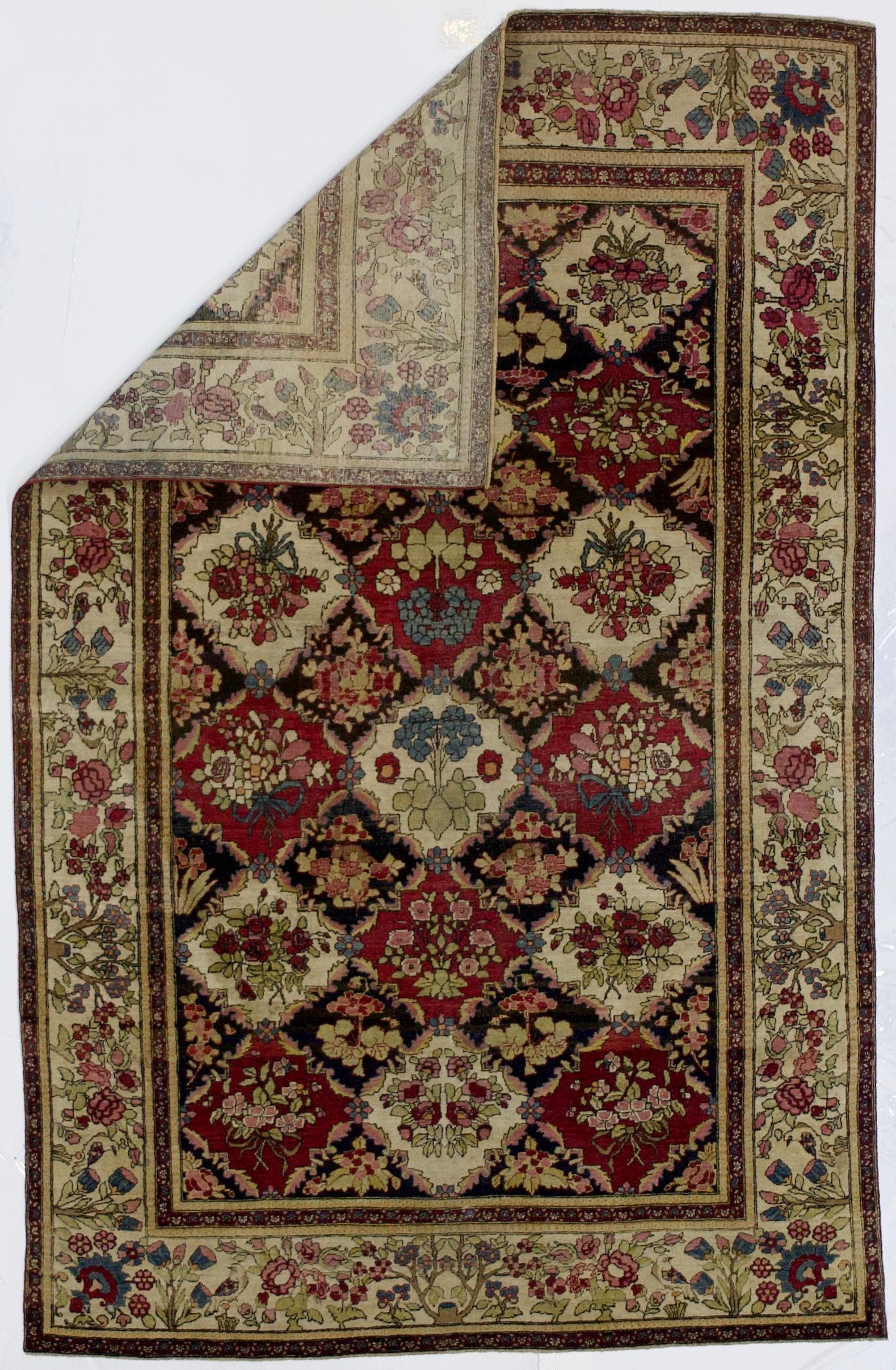 Tappeto antico persiano Tehran 4'6