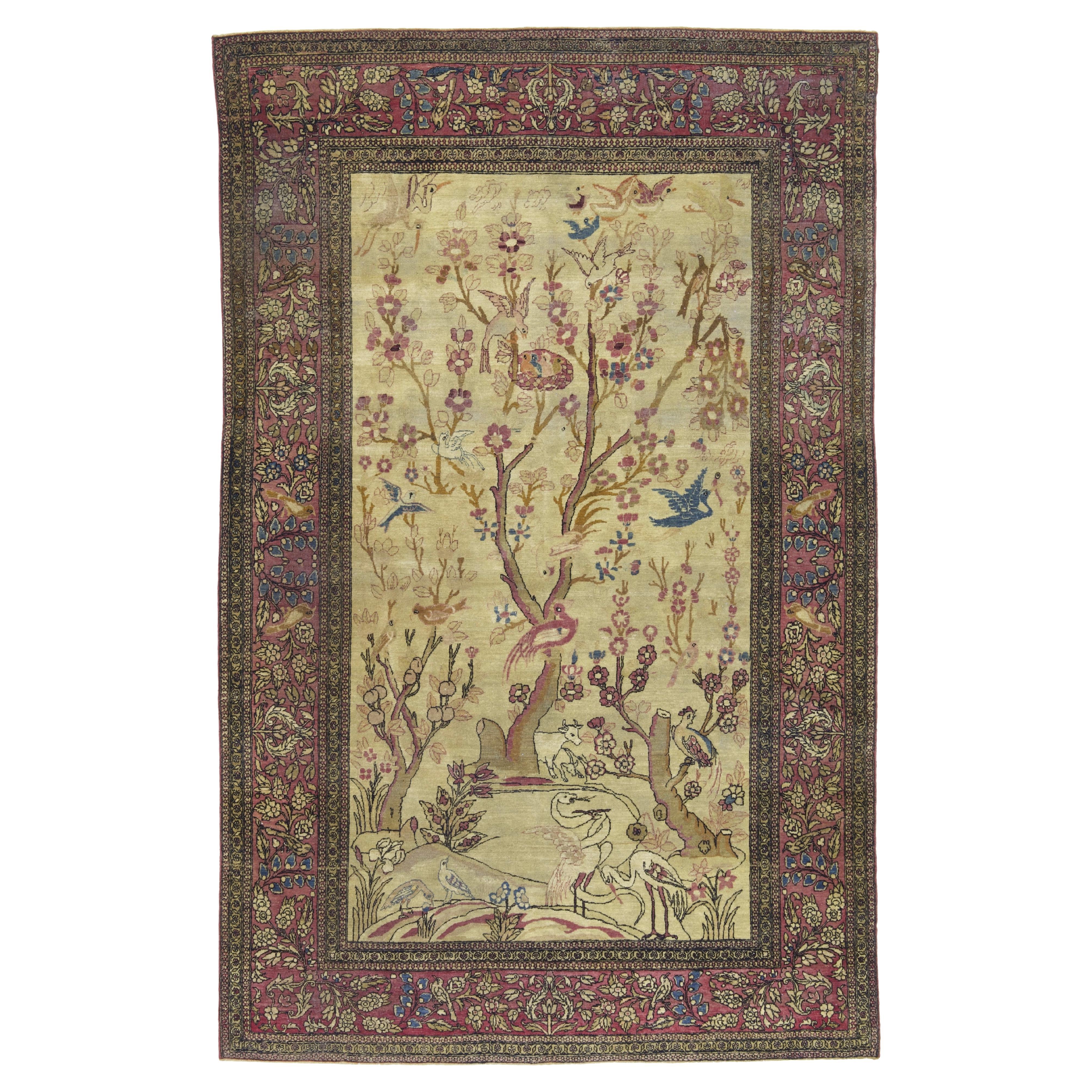 Antique Persian Tehran Rug 4'6" x 7’0"