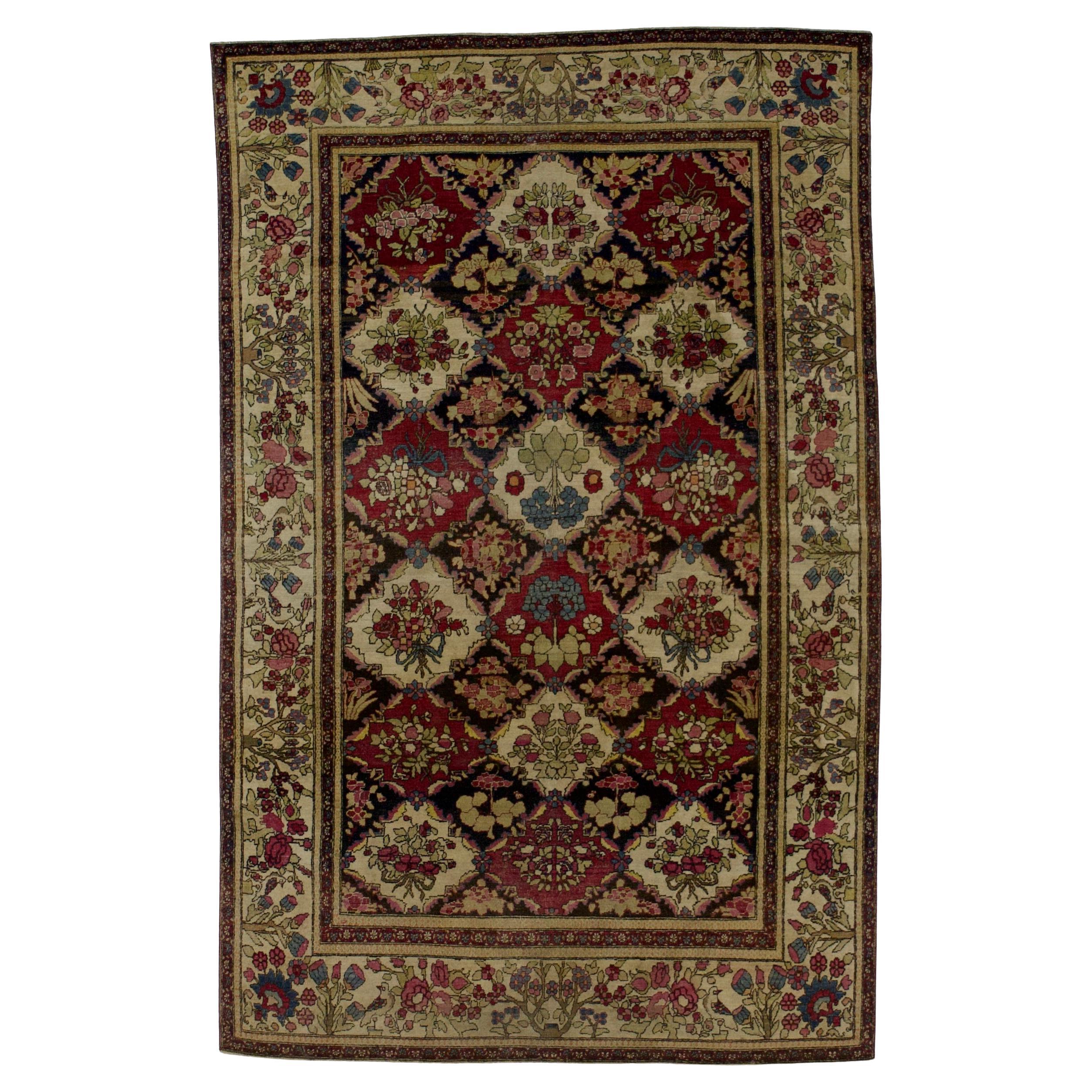 Tappeto antico persiano Tehran 4'6" x 7'0"