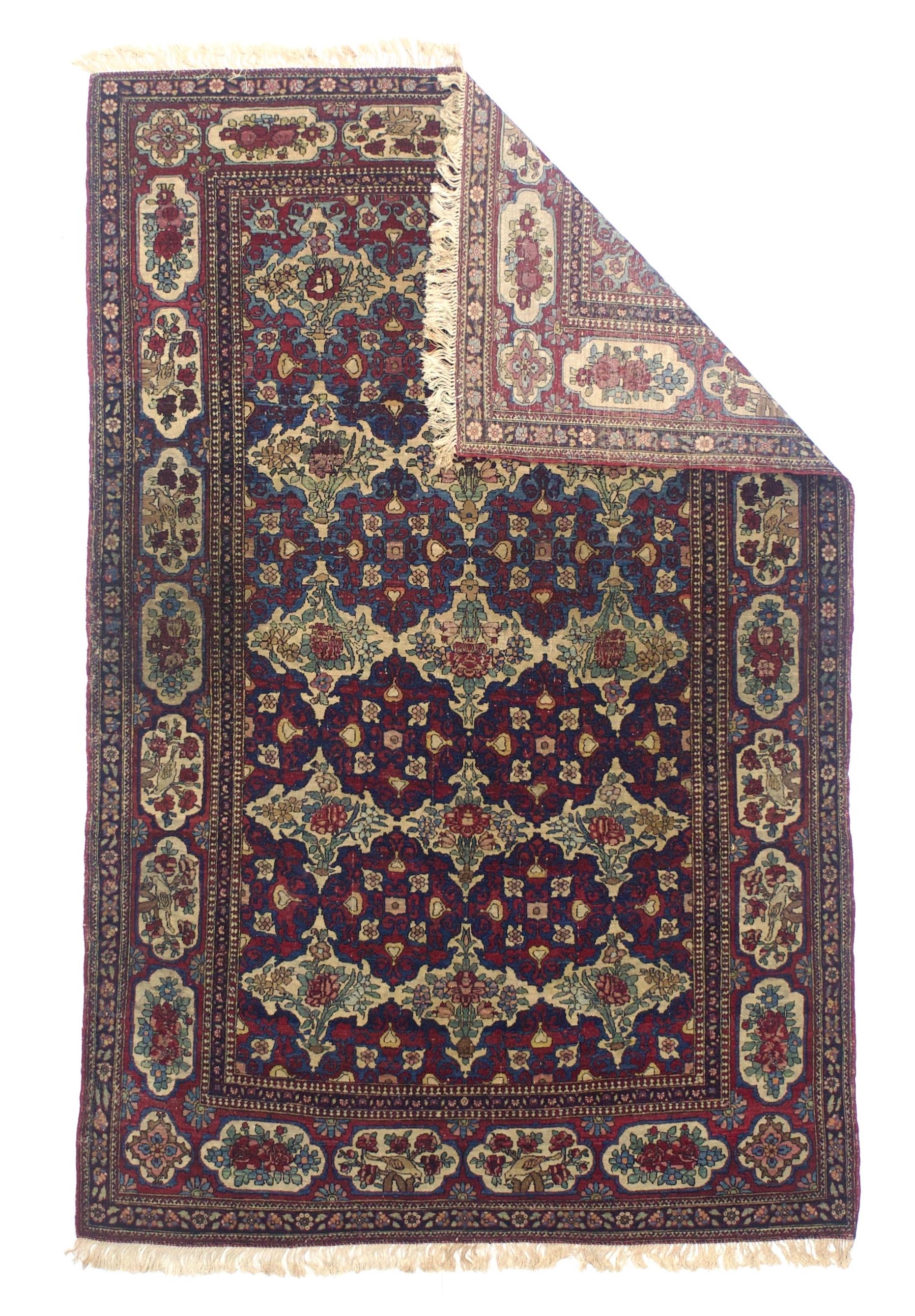 Antiker persischer Teheran-Teppich 4'7