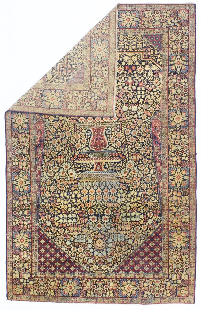 Antiker persischer Teheran-Teppich 4'7