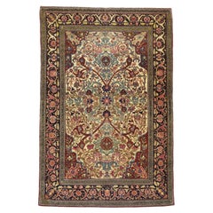 Antique Persian Tehran Rug 4’8" x 7’2”