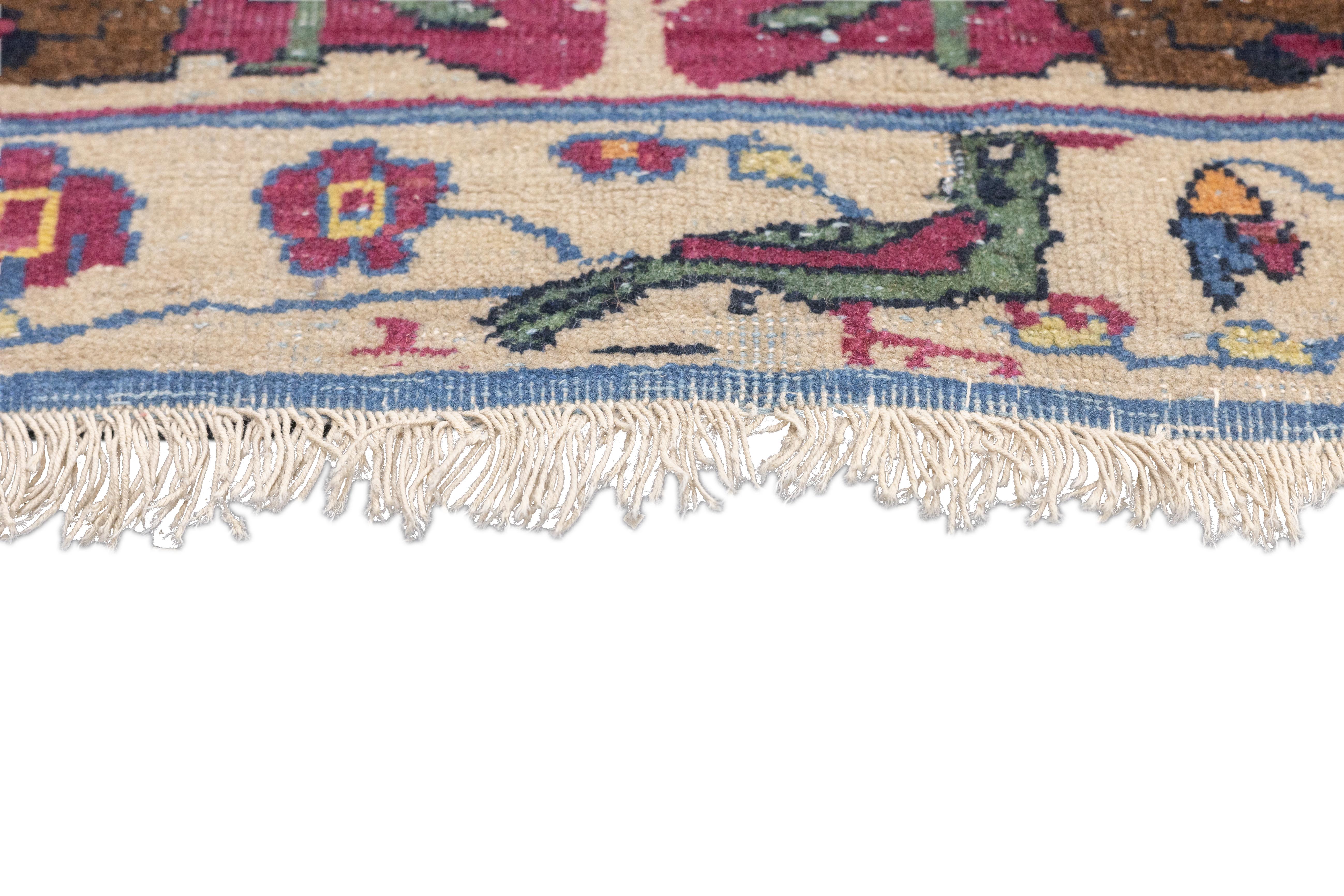 Wool Antique Persian Tehran Rug 4'9'' x 7'2'' For Sale