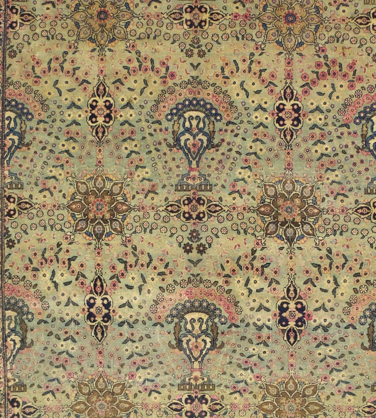 Antiker persischer Teheran-Teppich 6'7