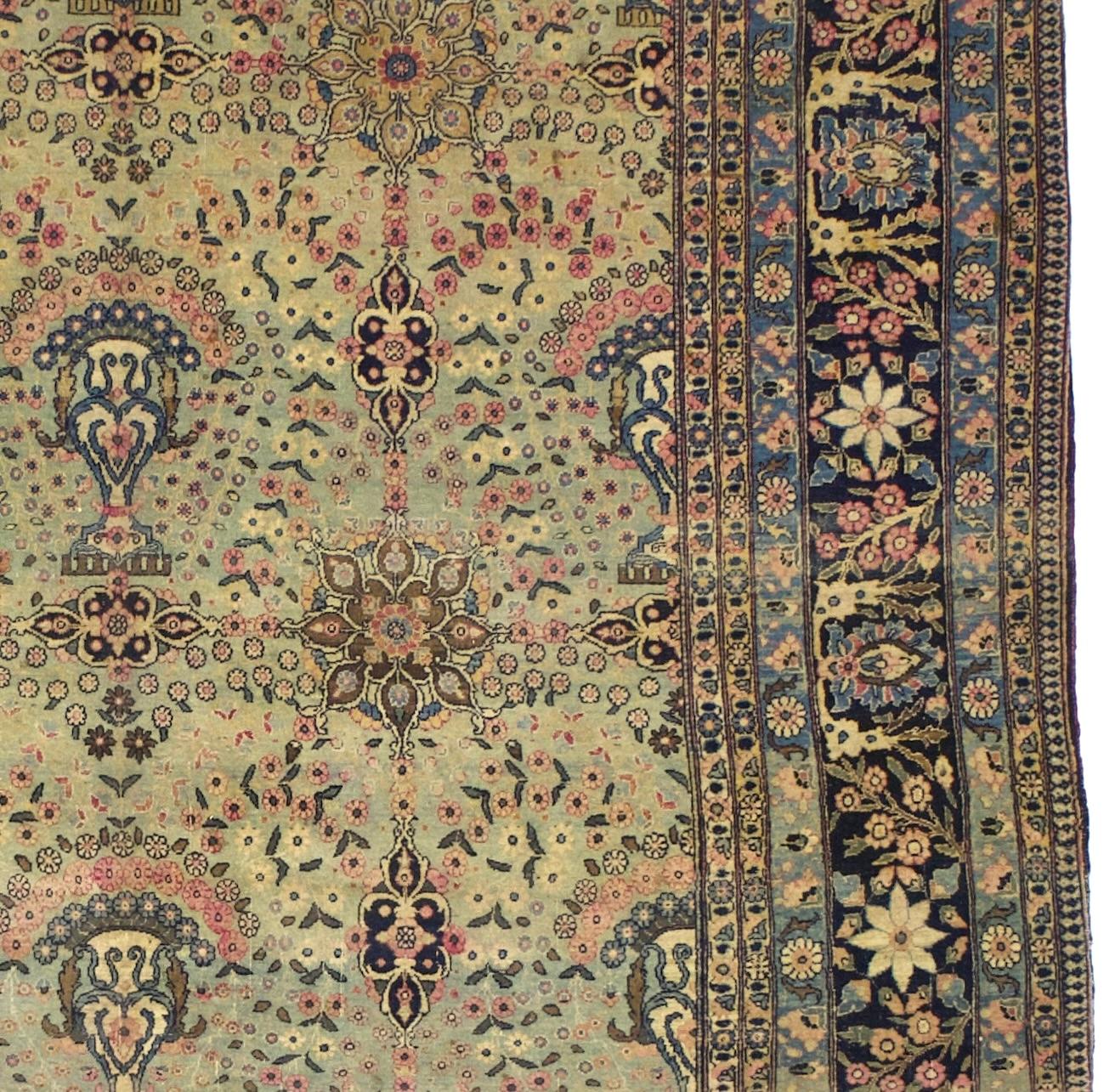 Antiker persischer Teheran-Teppich 6'7