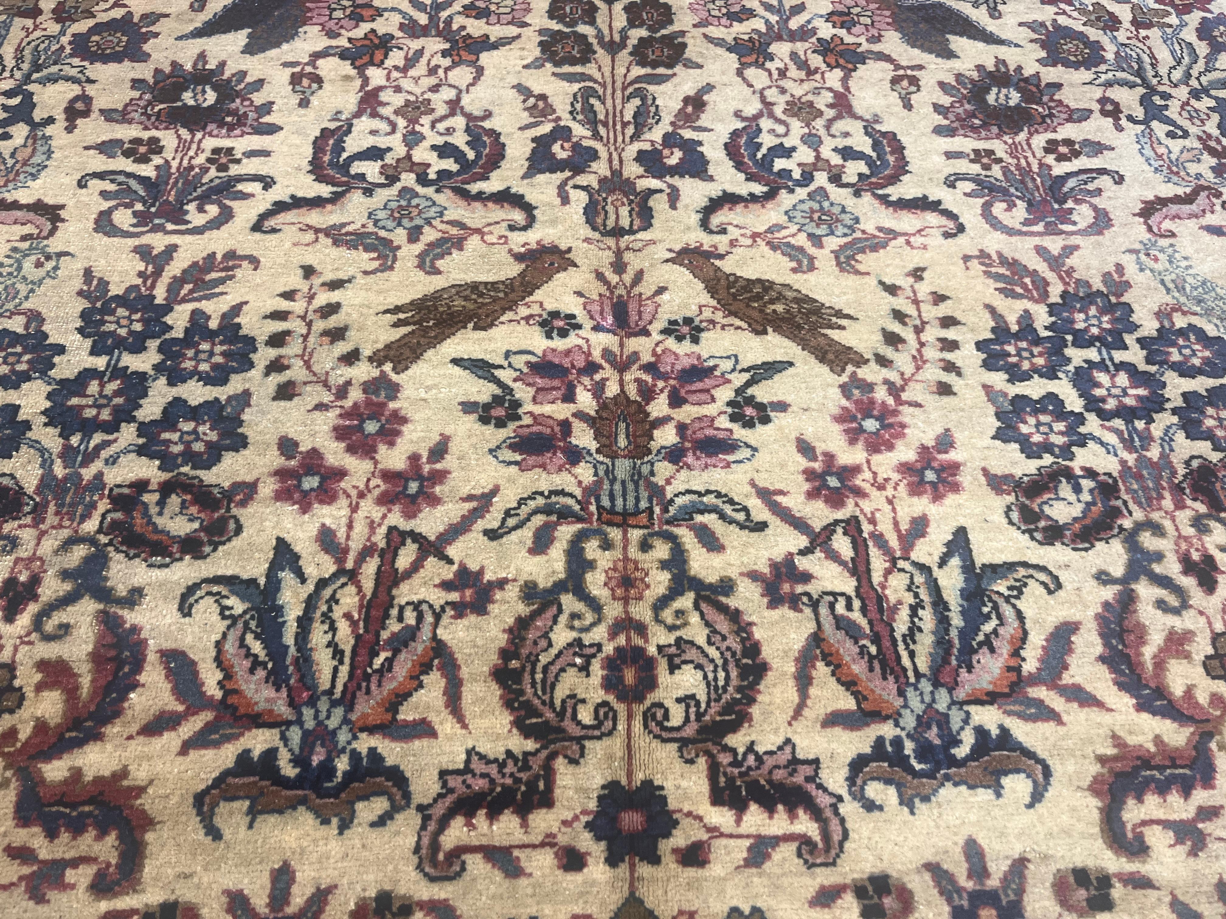 Wool Antique Persian Tehran Rug 6’8