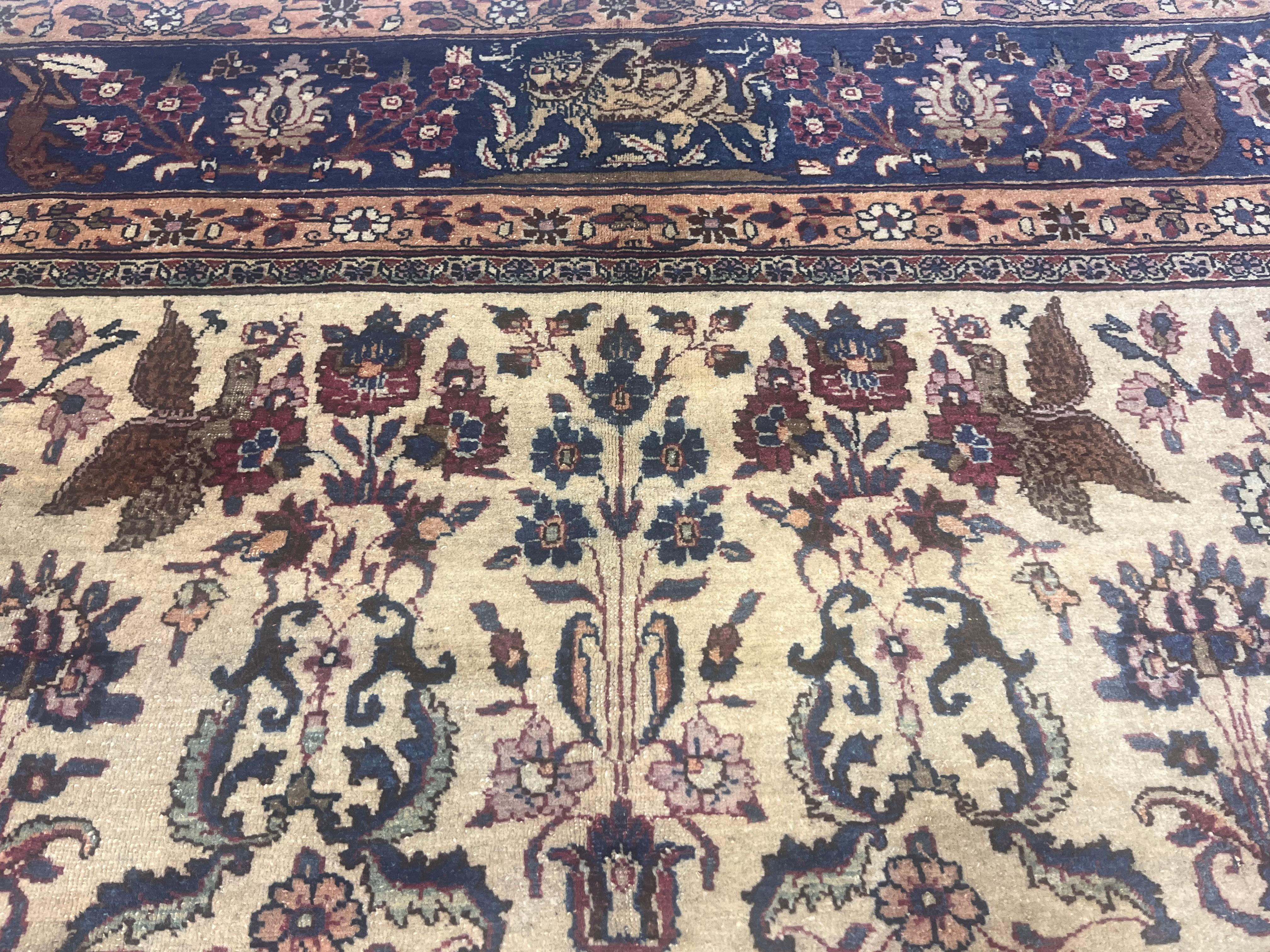 Antique Persian Tehran Rug 6’8