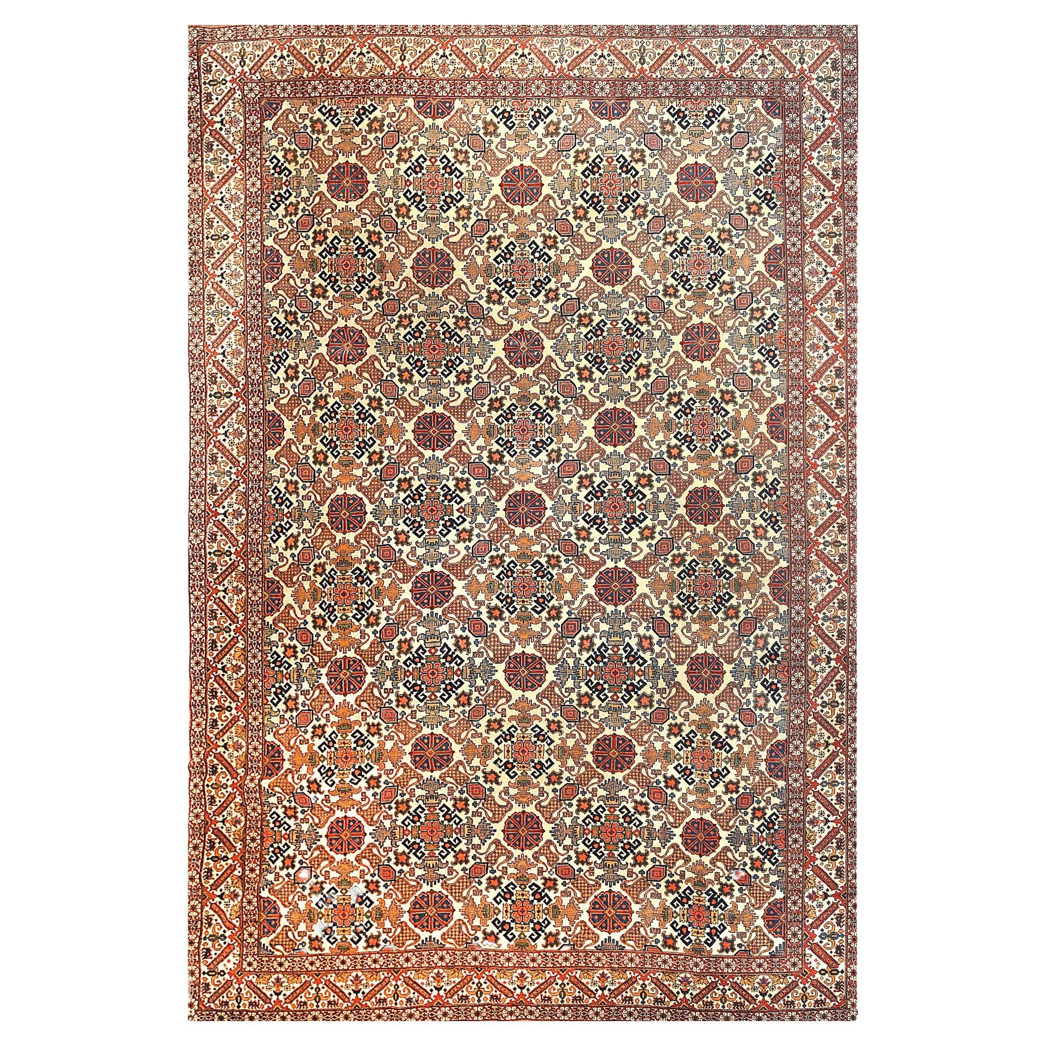 Extremely Fine Antique Persian Tehran Wool Rug 7'3'' x 10'0''