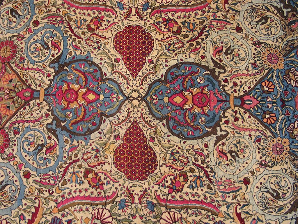 Hand-Knotted Early 20th Century Persian Tehran Carpet ( 7'6