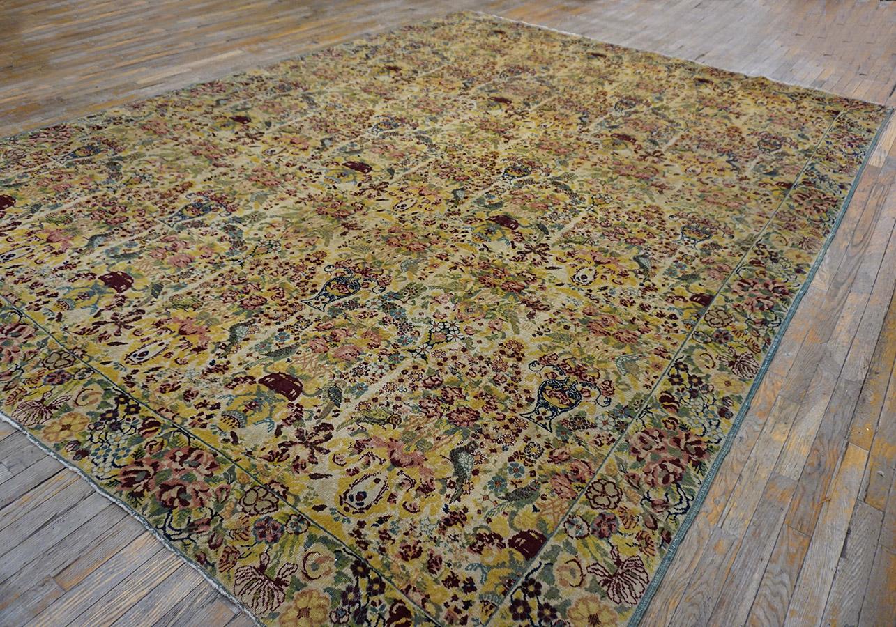 Hand-Knotted 19th Century Persian Tehran Carpet ( 9'8