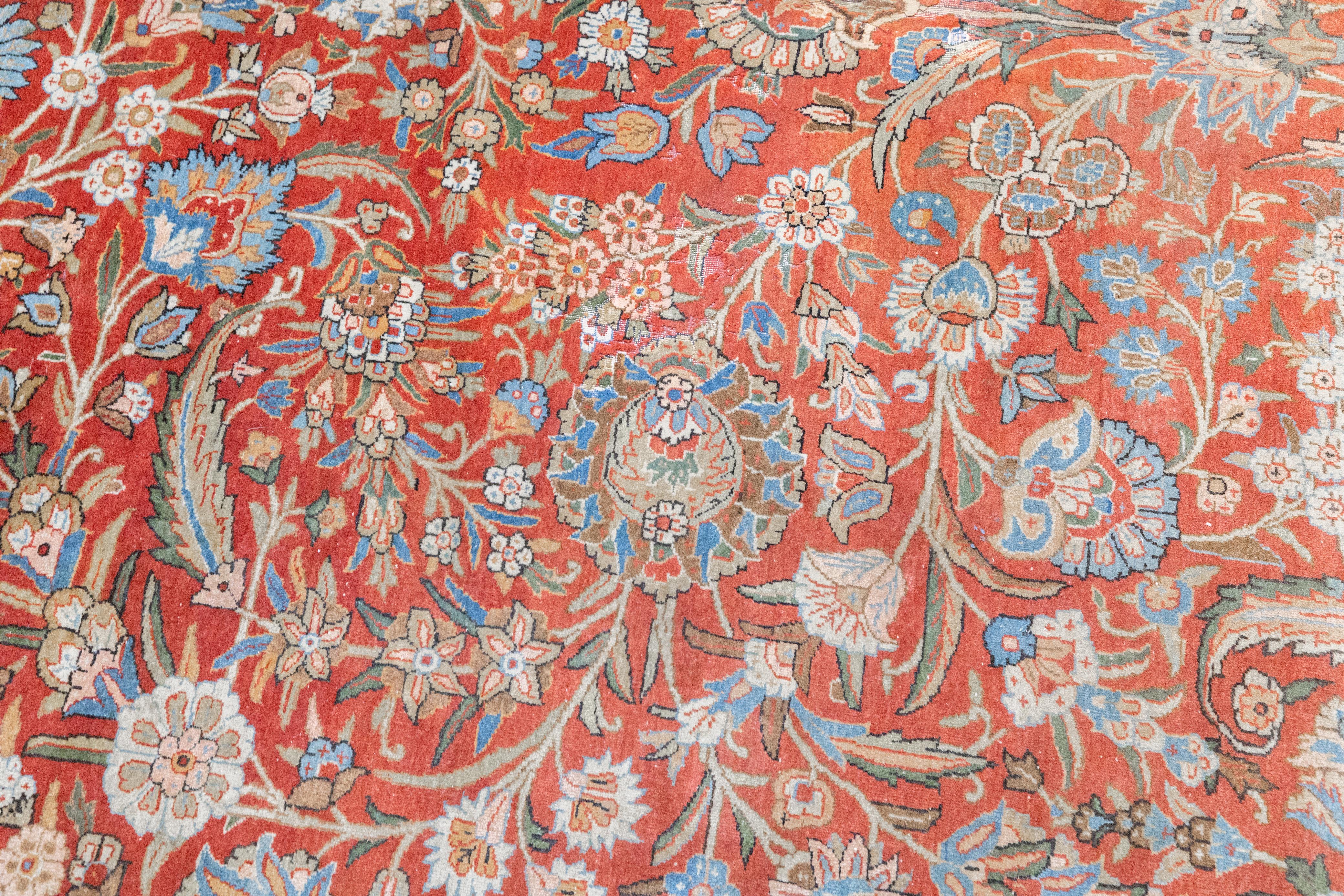Antiker persischer Teheran-Teppich 9'1'' x 12'2'' (Handgeknüpft) im Angebot