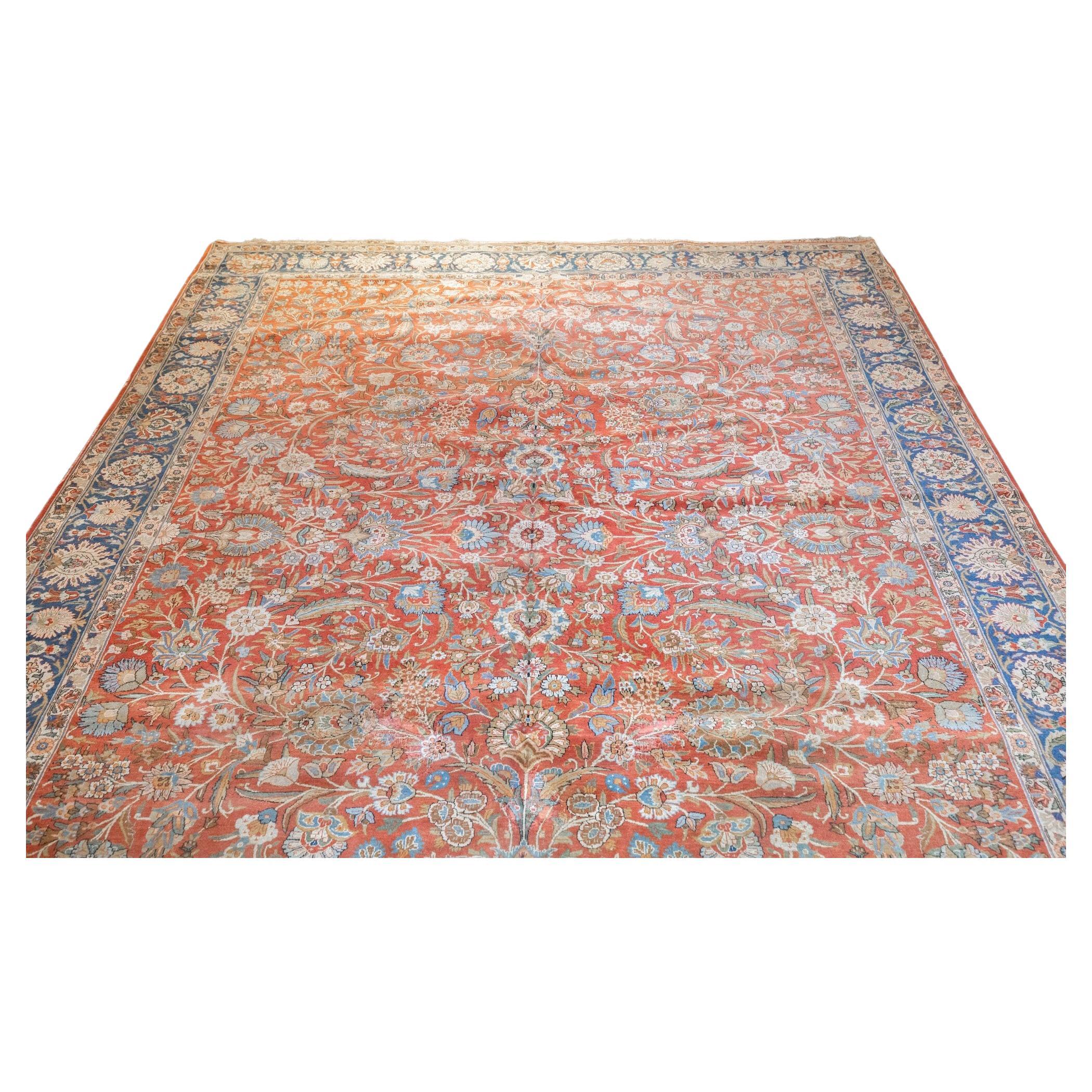Antiker persischer Teheran-Teppich 9'1'' x 12'2''