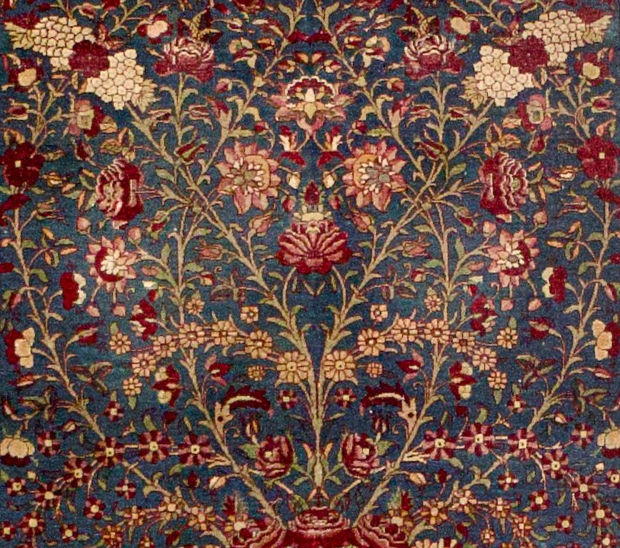 Hand-Knotted Antique Persian Tehran Vase Design Rug 4'8