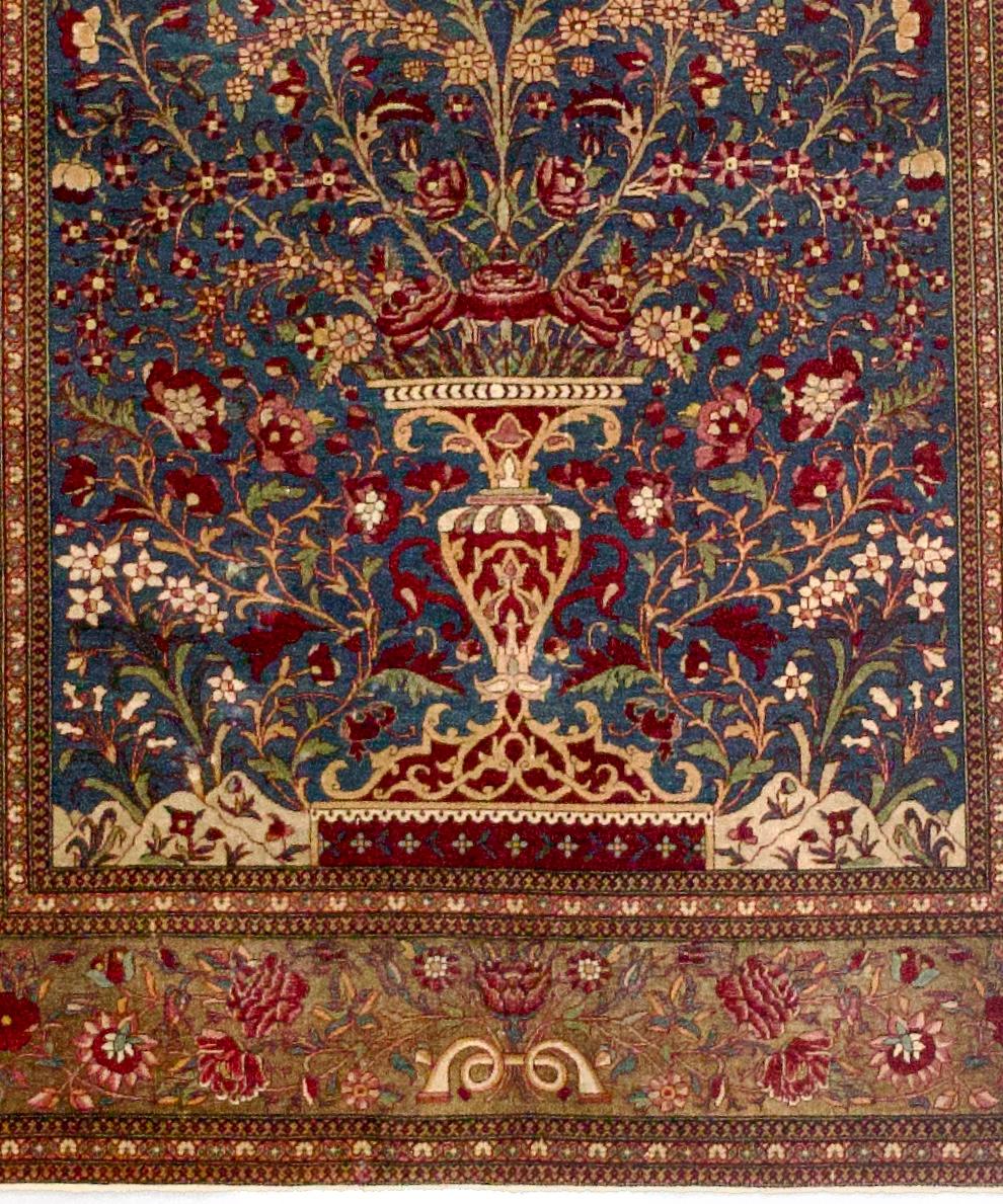 Antique Persian Tehran Vase Design Rug 4'8
