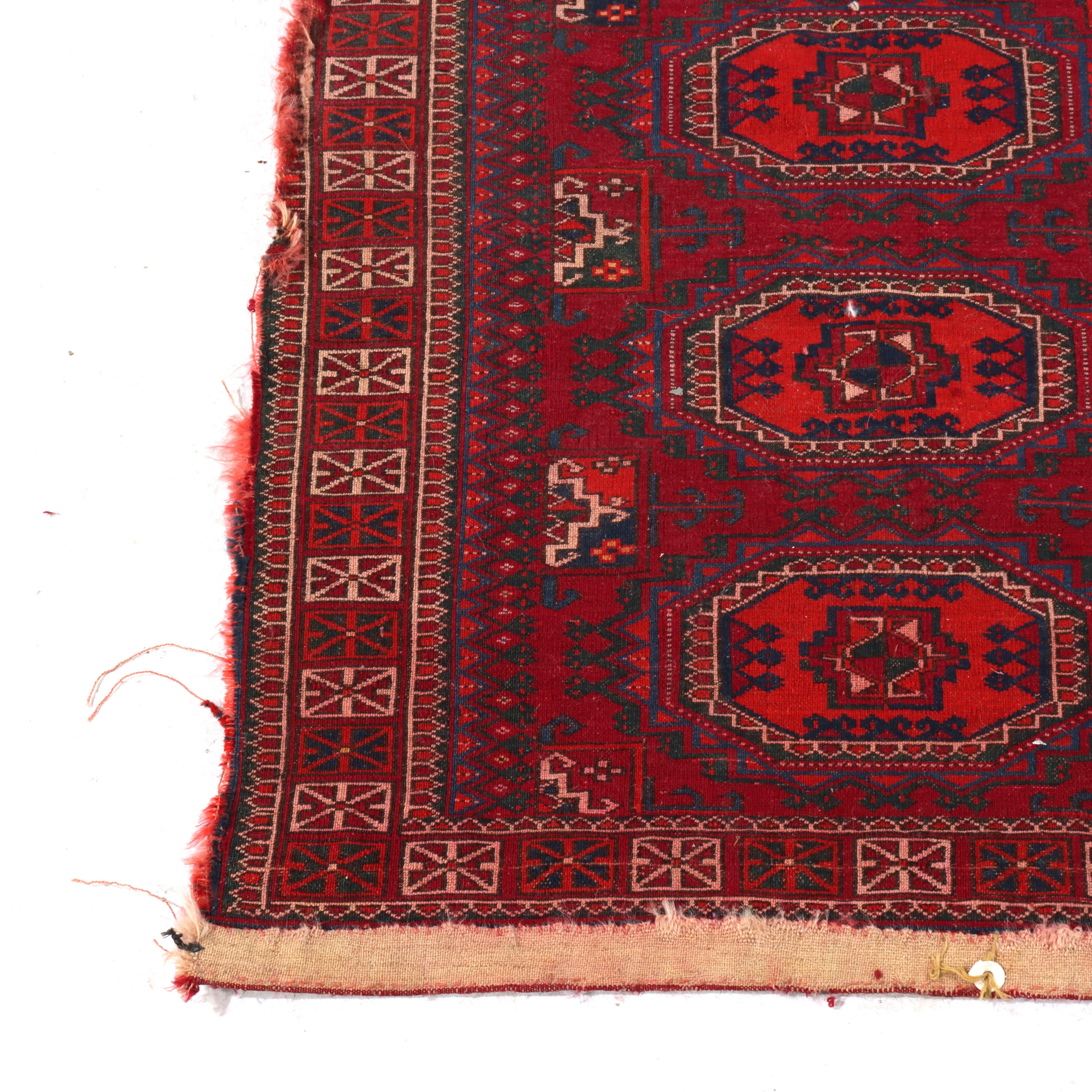 Antiker persischer Tekke Wollteppich C1930
Maße - 53 1/2