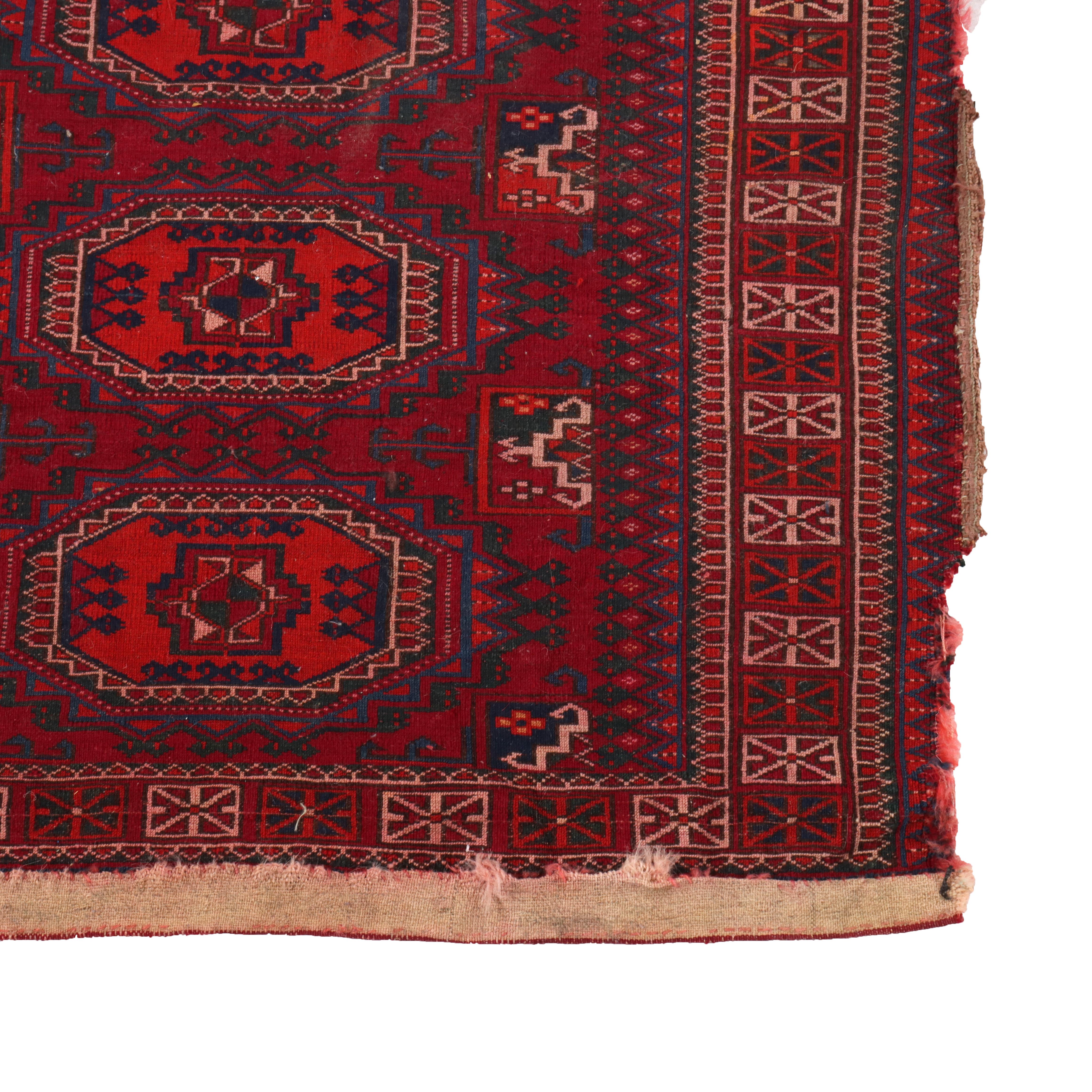 Antiker persischer Tekke Wollteppich C1930 im Zustand „Gut“ im Angebot in Big Flats, NY