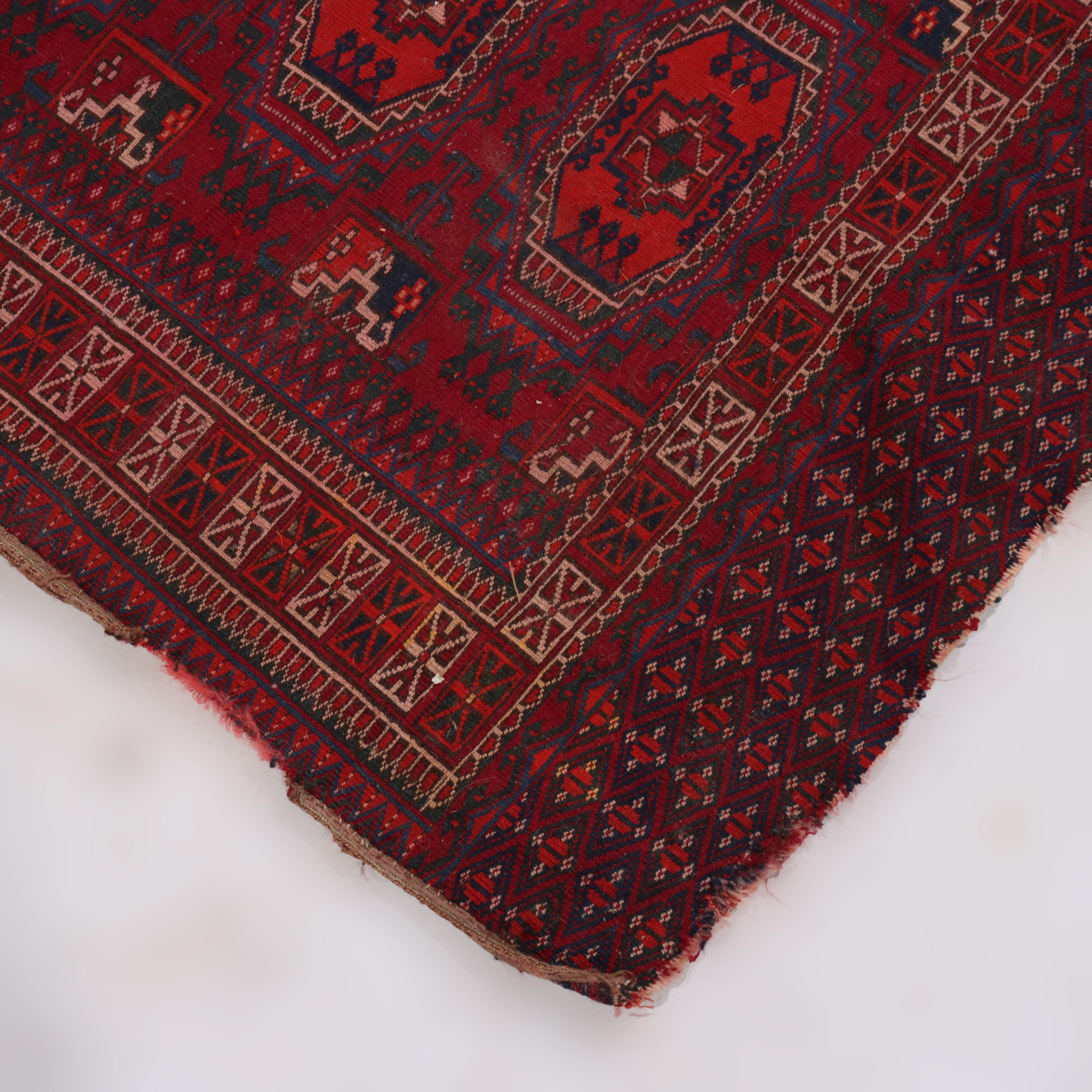 Antiker persischer Tekke Wollteppich C1930 (20. Jahrhundert) im Angebot