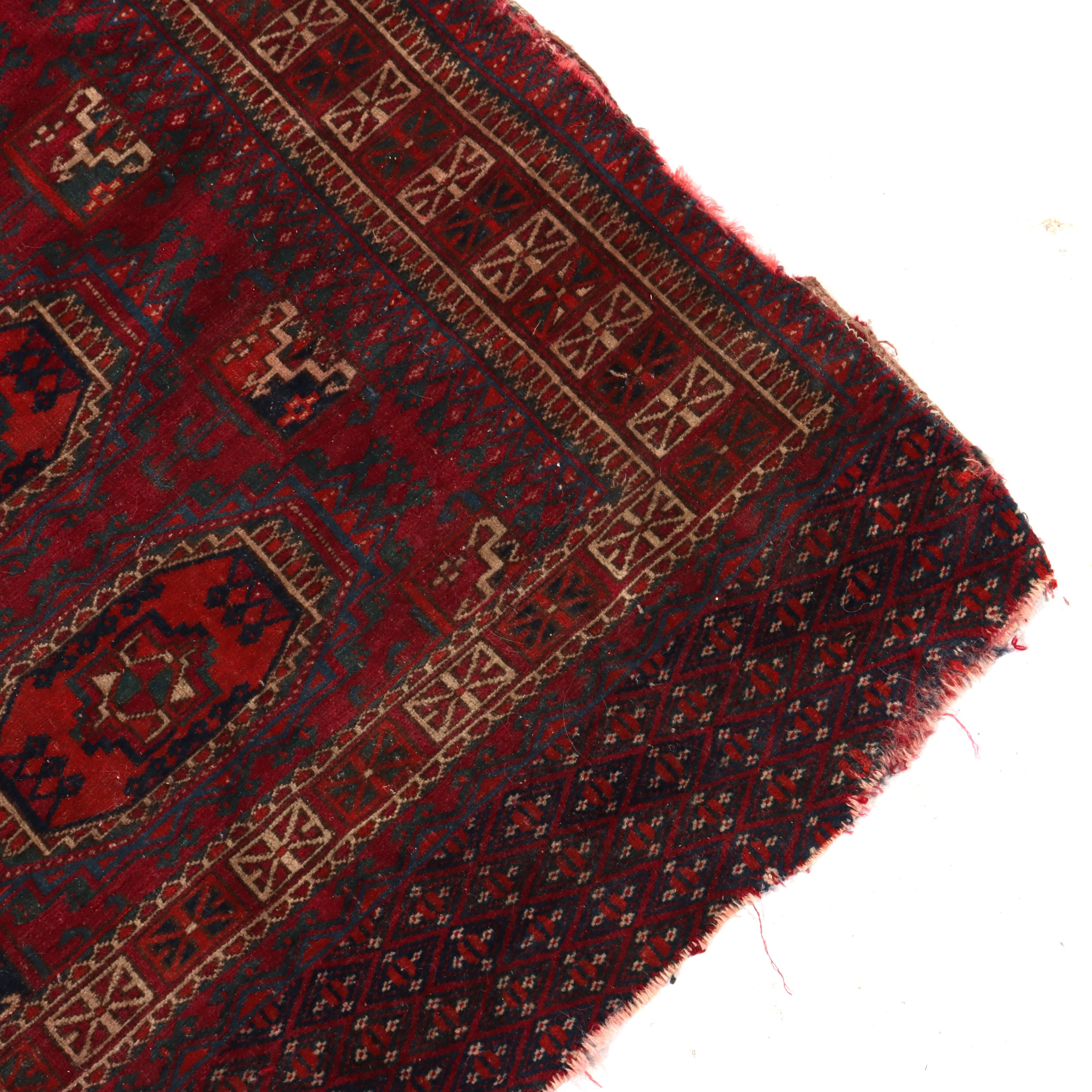 Antiker persischer Tekke Wollteppich C1930 im Angebot 4