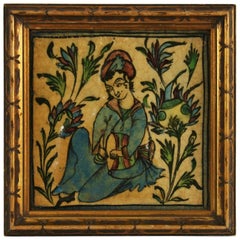 Antique Persian Tile, 19th Century