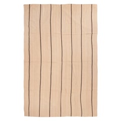 Tappeto antico persiano di transizione in lana geometrica beige e marrone di Rug & Kilim