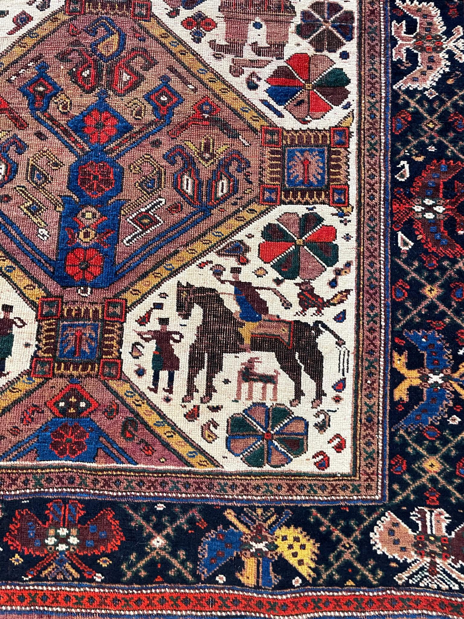 Antiker persischer Afshar-Teppich mit Stammesmotiv, ca. 1880er Jahre im Angebot 5