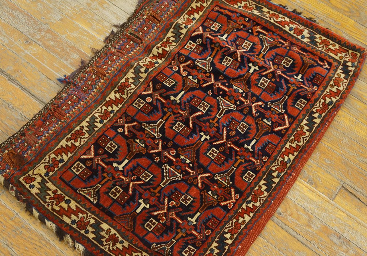 Antique Persian Tribal Afshar rug, size: 2'0