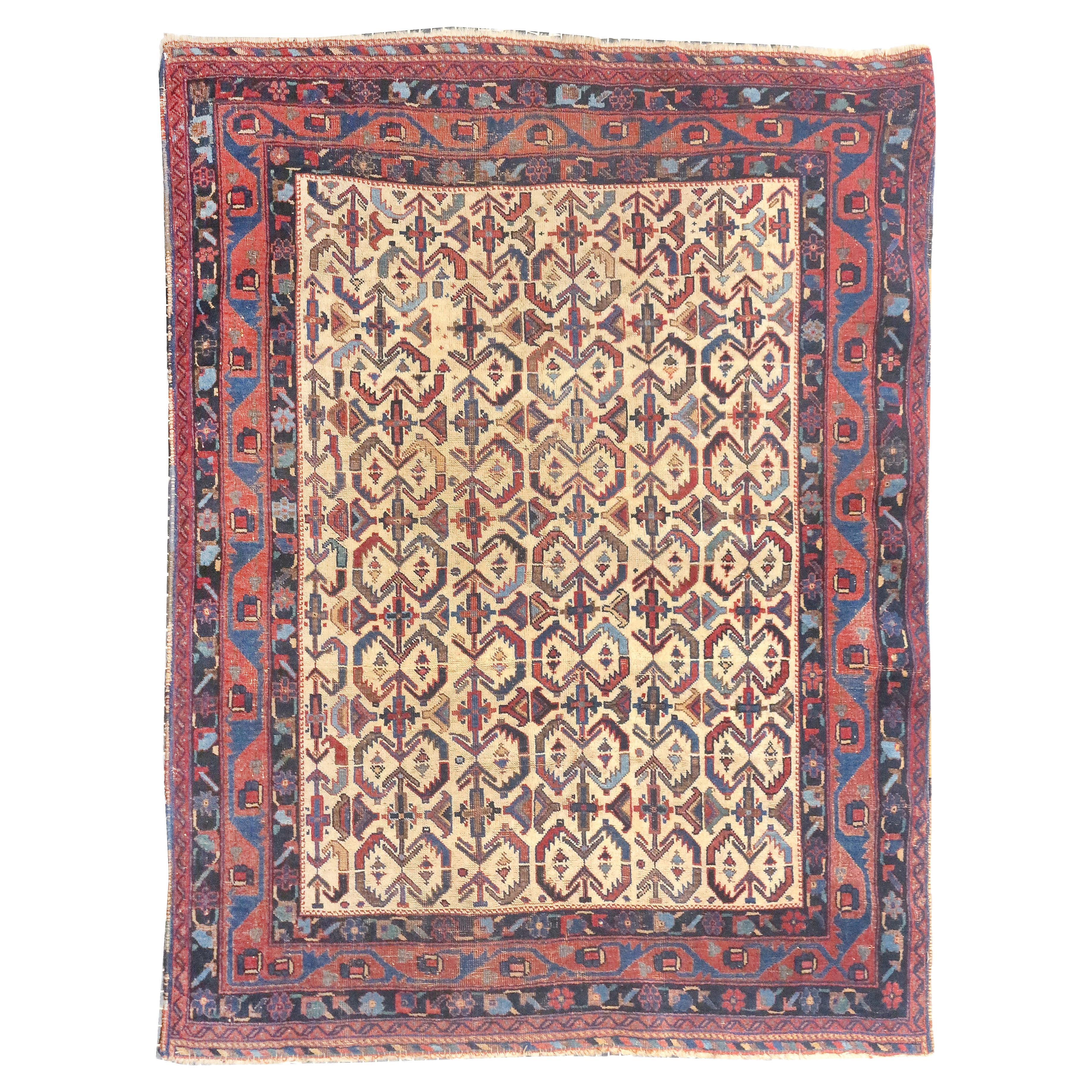 Antique Persian Tribal Afshar Rug For Sale