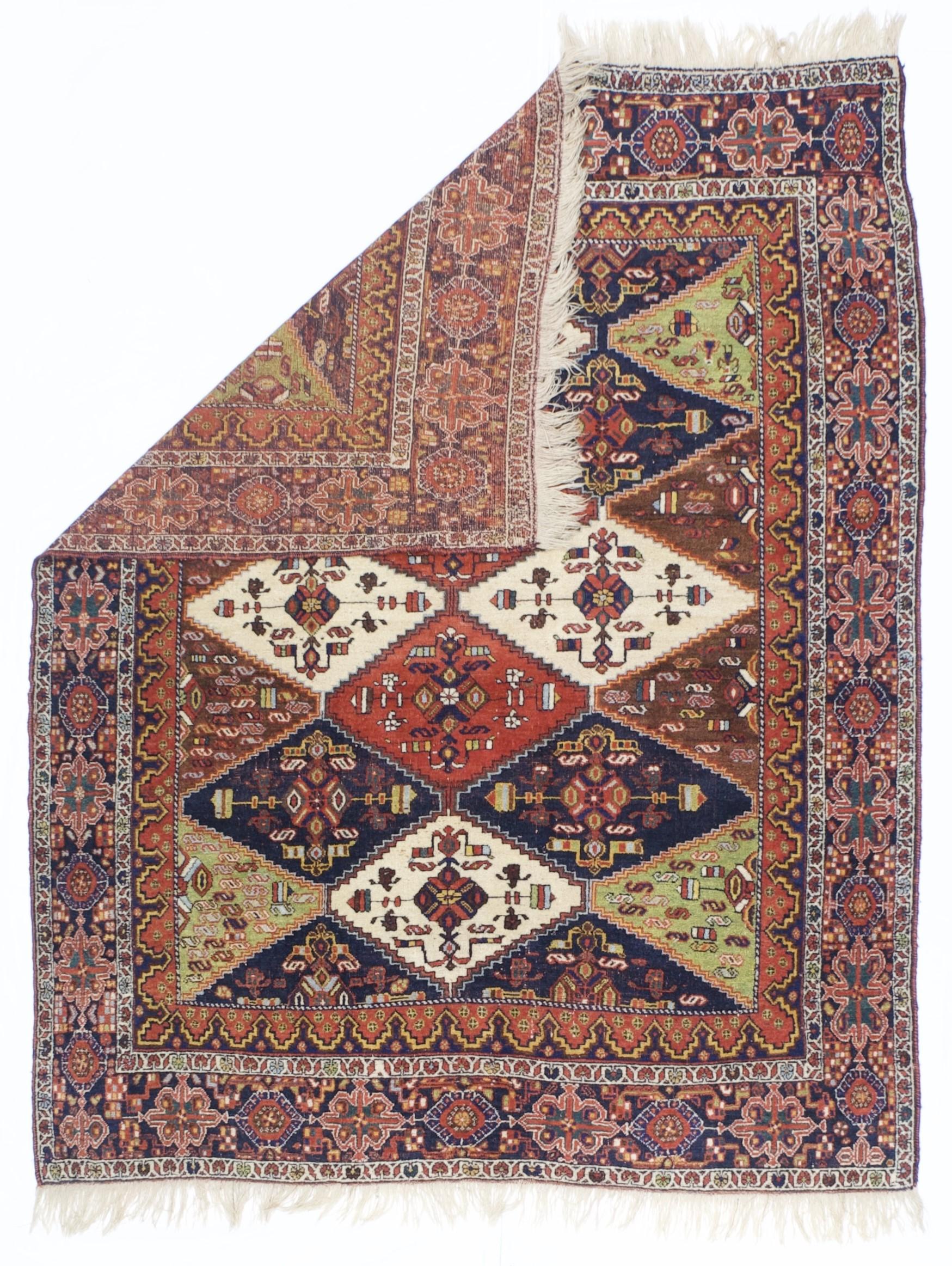 Tapis antique persan tribal Afshar 4'10