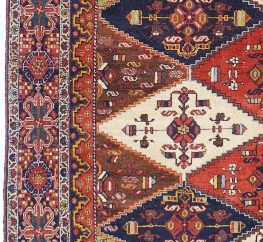 Laine Antiquities Persian Tribal Afshar Rug 4'10