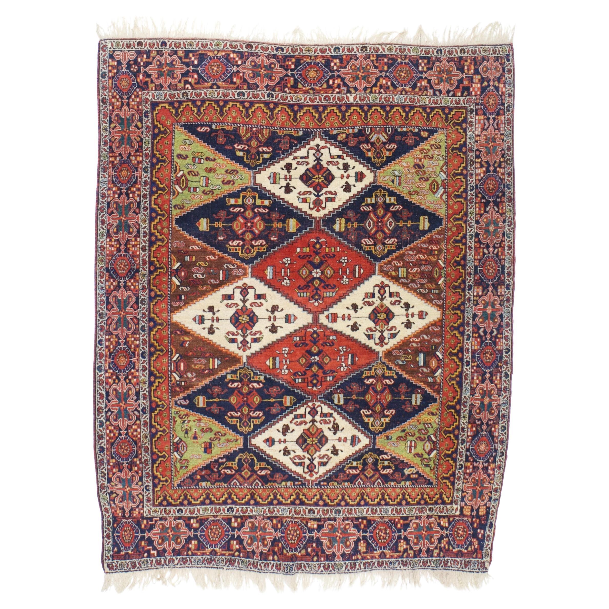 Antique Persian Tribal Afshar Rug 4’10" x 6’2"