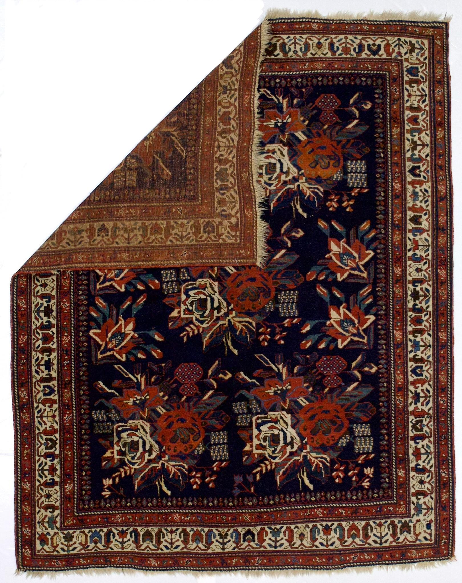 Alfombra Persa Tribal Afshar Antigua 5'2