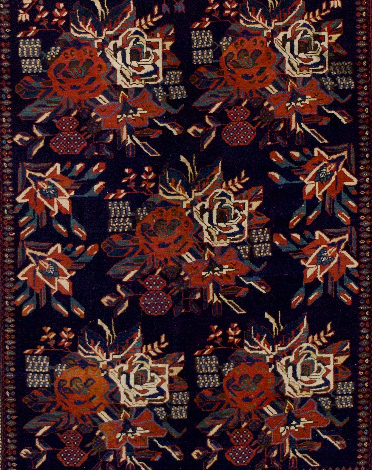 Alfombra Persa Tribal Afshar Antigua 5'2