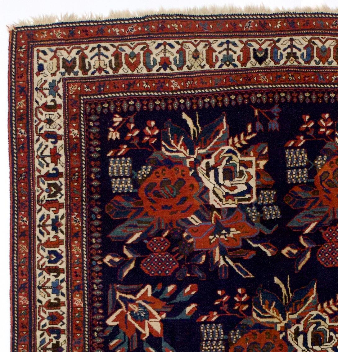 Alfombra Persa Tribal Afshar Antigua 5'2