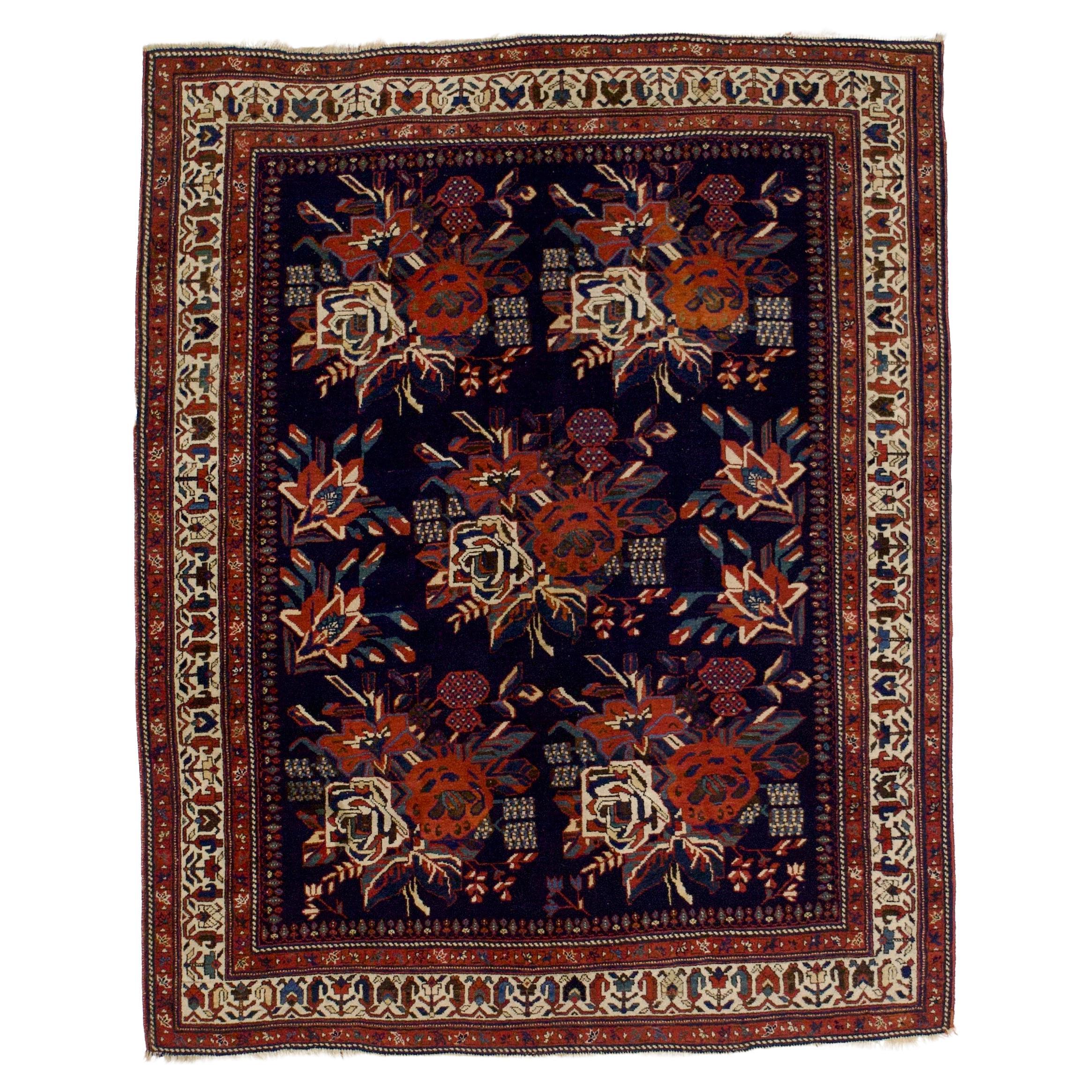 Antique Persian Tribal Afshar Rug 5’2" x 6’6"