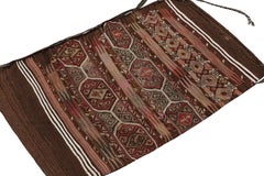 Antique Persian Tribal bag and Textile with Geometric Patterns, from Rug & Kilim