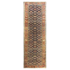 Antique Persian Tribal Bijar Halwai Gallery Carpet