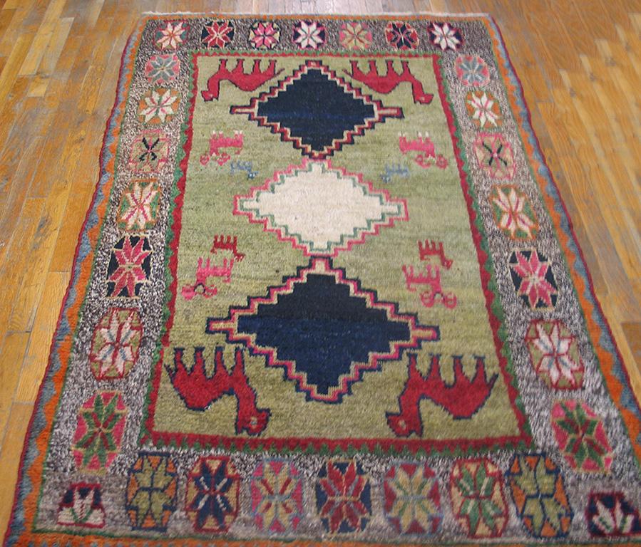 Early 20th Century Antique Persian Tribal Gabbeh Rug 4' 0