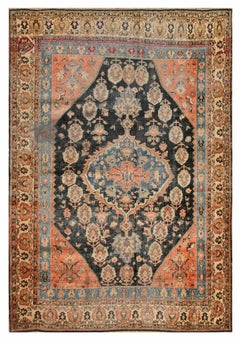 Tappeto Ghashgaie persiano della fine del XIX secolo ( 5'2" x 7'4" - 157 x 224 )